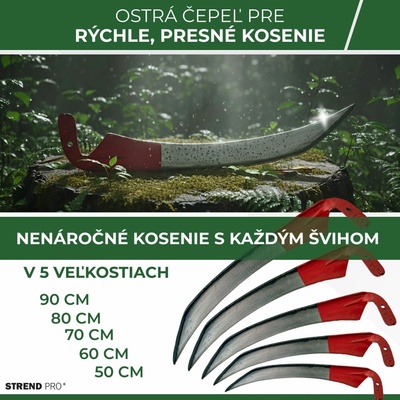 Kosa EURO 70 cm, kovaná, na trávu