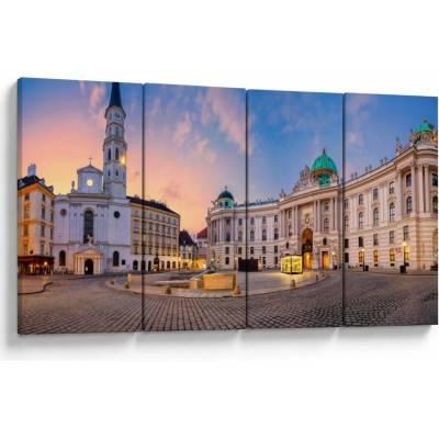 Obraz - Rakúsko, Viedeň, štvordielne 160x80 cm
