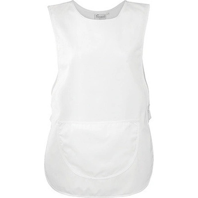 Premier Workwear Dámský tabard s velkou nakládanou kapsou Bílá S PW171