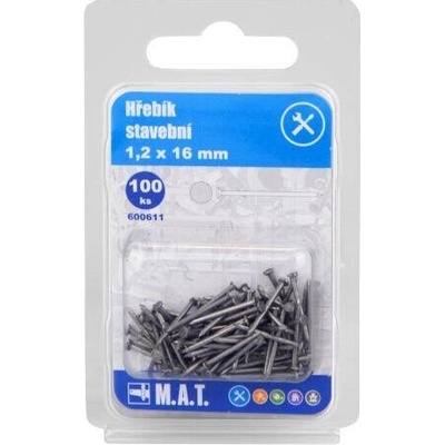 M.A.T. GROUP Stavebné klince 16 × 1,2 mm, 100 ks