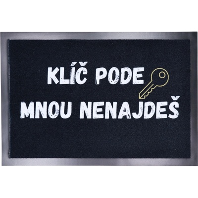 Mercury Flooring Klíč pode mnou nenajdeš černá 40x60 cm