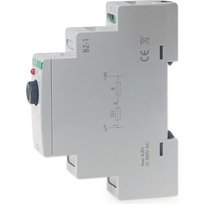 FIRN Poistkové púzdro o5x20mm na DIN lištu, 230V; 6,3A