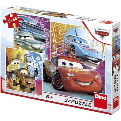 Dino Auta Přátelé 3x55 dílků