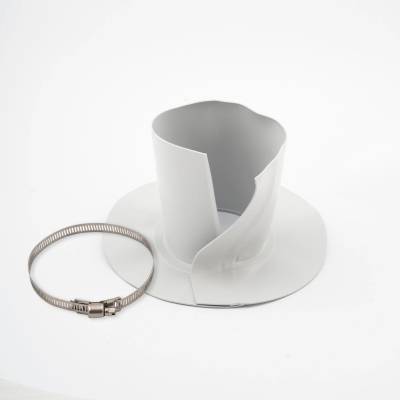 PVC tvarovka kulatá otevřená rozměru 70–105 mm + zámeček vel. 77