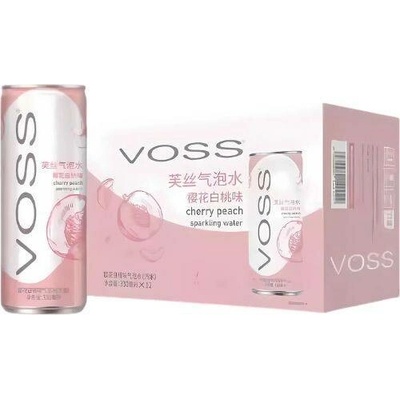 Voss Cherry White Peach Sparkling Drink 330 ml