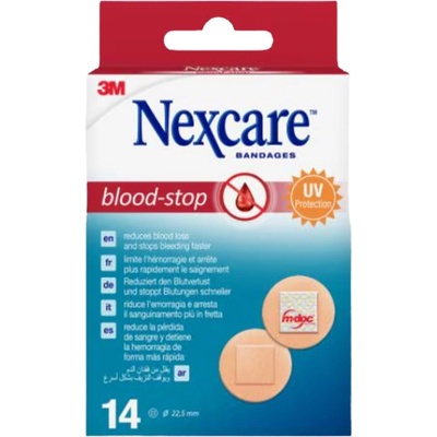 3M Nexcare Blood-stop kruhové náplasti 22,5mm 14 ks