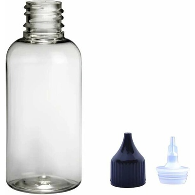 Via Plastová lahvička čirá s černou špičkou 50 ml