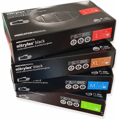 Mercator Medical Nitrylex black černé 100 ks – Hledejceny.cz